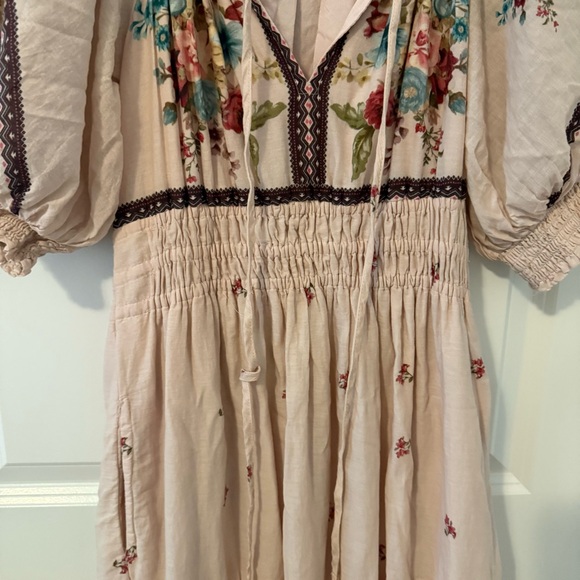 Anthropologie Somerset Puff sleeve blush pink maxi dress size S - Picture 6 of 11